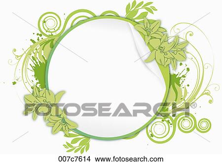 Frame with abstract floral patterns View Large Illustration Stock Illustration - Frame with abstract floral patterns. Fotosearch