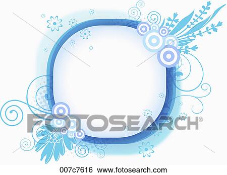 Frame with abstract floral patterns View Large Illustration Stock Illustration - Frame with abstract floral patterns. Fotosearch