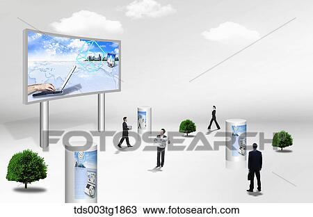 global business View Large Illustration Drawing - global business. Fotosearch