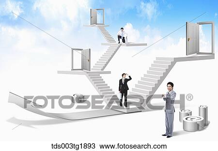 Drawing - global business. Fotosearch