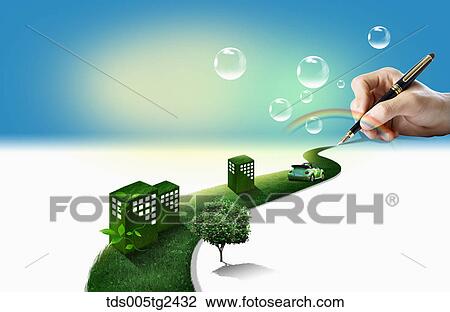 Drawing - global business. Fotosearch