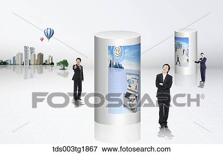 Stock Illustration - global business. Fotosearch