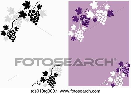 Stock Illustration - grapes illust background. Fotosearch