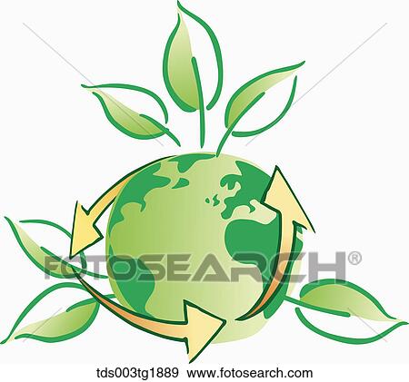 Stock Illustration - green earth eco friendly. Fotosearch
