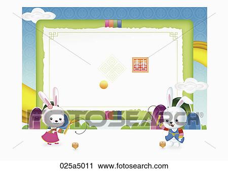 greeting about new year's day in lunar calendar View Large Illustration Clip Art - greeting about new year's day in lunar calendar. Fotosearch