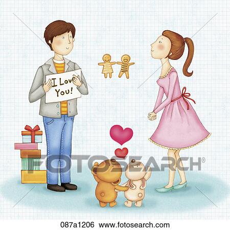Stock Illustration - guy declared his love . Fotosearch