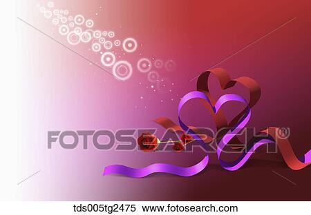 heart shaped ribbon View Large Illustration Stock Illustration - heart shaped ribbon. Fotosearch
