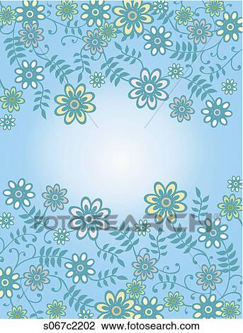 illustrated flower blossoms backdrop View Large Illustration Drawing - illustrated flower blossoms backdrop. Fotosearch