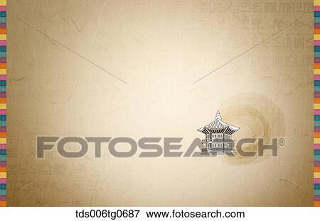 Korean traditional mood background View Large Illustration Stock Illustration - Korean traditional mood background. Fotosearch
