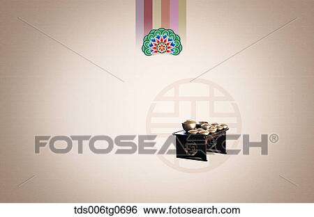 Stock Illustration - Korean traditional mood background. Fotosearch
