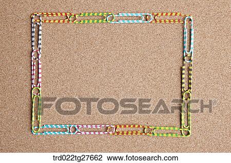 multi color clips arranged in rectangle shape View Large Illustration Drawing - multi color clips arranged in rectangle shape. Fotosearch