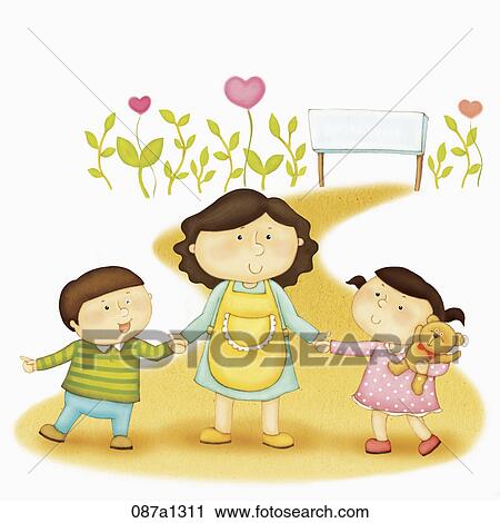 nurturing View Large Illustration Clip Art - nurturing. Fotosearch