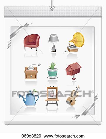 object icons View Large Illustration Clipart - object icons. Fotosearch