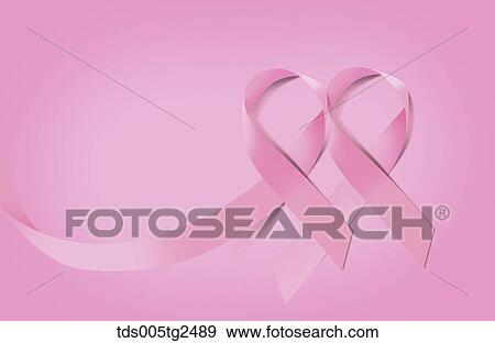 pink ribbons View Large Illustration Stock Illustration - pink ribbons. Fotosearch