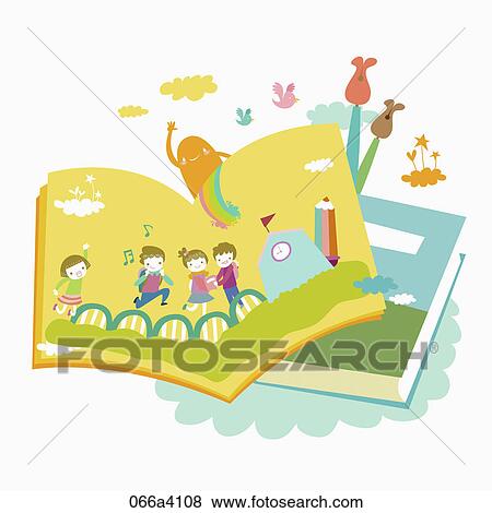 Stock Illustration - pleasant school children. Fotosearch