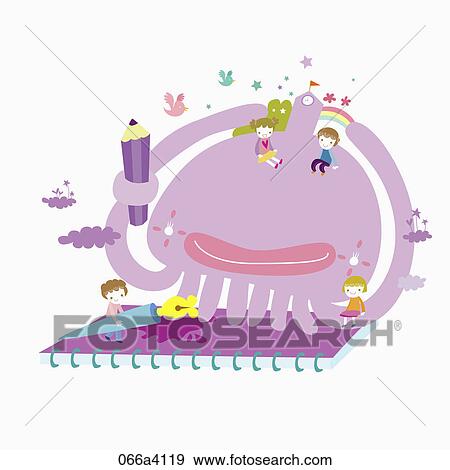pleasant school children View Large Illustration Stock Illustration - pleasant school children. Fotosearch