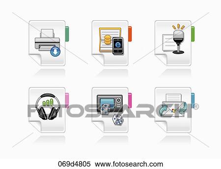Stock Illustration - various digital device icons. Fotosearch