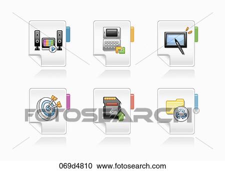 various icons View Large Illustration Clipart - various icons. Fotosearch