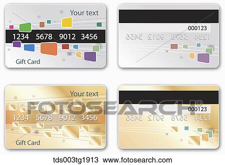 various types of credit card design View Large Illustration Drawing - various types of credit card design. Fotosearch