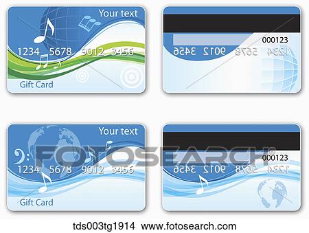 various types of credit card design View Large Illustration Stock Illustration - various types of credit card design. Fotosearch
