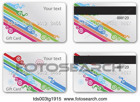 various types of credit card design View Large Illustration Stock Illustration - various types of credit card design. Fotosearch