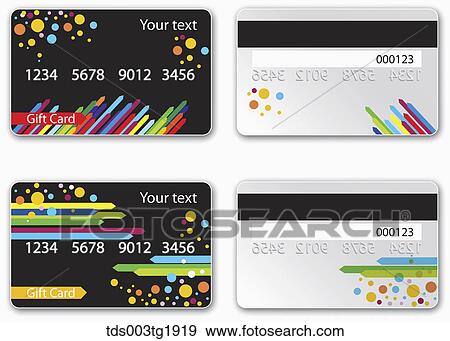 Stock Illustration - various types of credit card design. Fotosearch