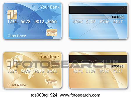 Stock Illustration - various types of credit card design. Fotosearch