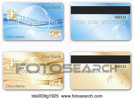 various types of credit card design View Large Illustration Stock Illustration - various types of credit card design. Fotosearch