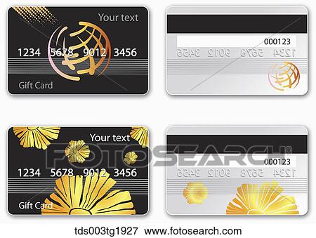 various types of credit card design View Large Illustration Stock Illustration - various types of credit card design. Fotosearch