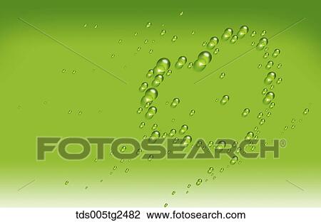 waterdrops make heart shape View Large Illustration Drawing - waterdrops make heart shape. Fotosearch