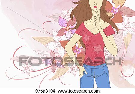 young lady's life style View Large Illustration Stock Illustration - young lady's life style. Fotosearch