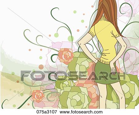 young lady's life style View Large Illustration Stock Illustration - young lady's life style. Fotosearch