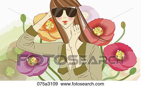 Stock Illustration - young lady's life style. Fotosearch
