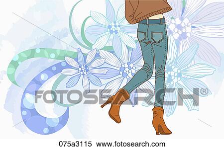 young lady's life style View Large Illustration Stock Illustration - young lady's life style. Fotosearch