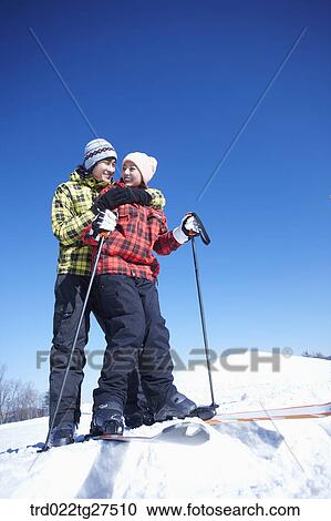 cordial couple in ski resort View Large Photo Image Stock Image - cordial couple in ski resort. Fotosearch