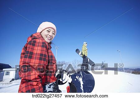 couple enjoying snow board View Large Photo Image Stock Photo - couple enjoying snow board. Fotosearch