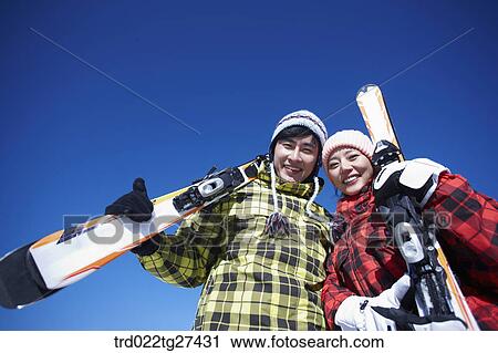 couple have a great time in ski resort View Large Photo Image Stock Image - couple have a great time in ski resort. Fotosearch