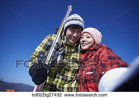 couple have a great time in ski resort View Large Photo Image Stock Image - couple have a great time in ski resort. Fotosearch