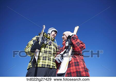 couple have a great time in ski resort View Large Photo Image Stock Photo - couple have a great time in ski resort. Fotosearch