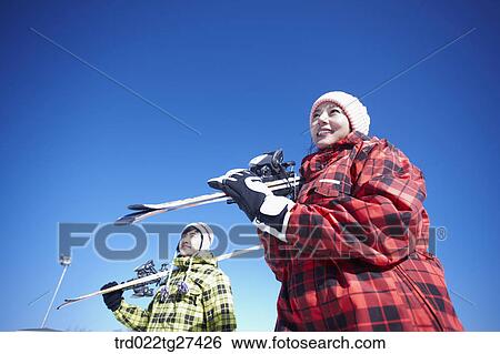 couple have a great time in ski resort View Large Photo Image Stock Photograph - couple have a great time in ski resort. Fotosearch