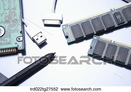 Stock Image - semiconductor and cable. Fotosearch