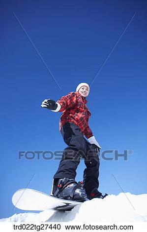 woman enjoying snow board View Large Photo Image Stock Image - woman enjoying snow board. Fotosearch