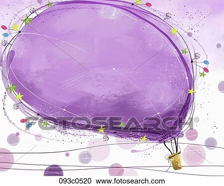 Stock Image - backdrop of hot air balloon illustration. Fotosearch