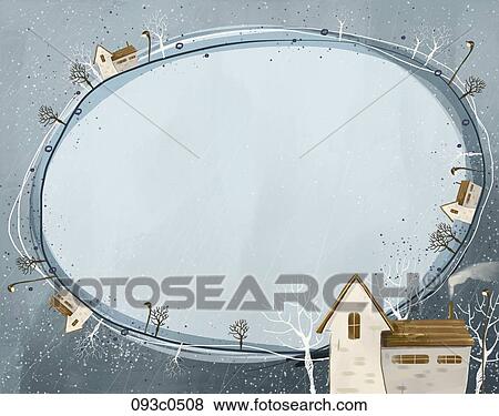 Stock Photo - backdrop of winter mood illustration. Fotosearch