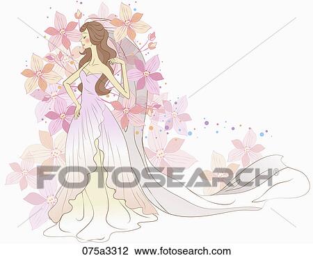 beautiful young bride in wedding dress View Large Photo Image Stock Image - beautiful young bride in wedding dress. Fotosearch
