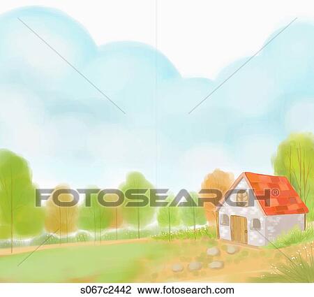 brochure design in haze mood house View Large Photo Image Stock Image - brochure design in haze mood house. Fotosearch