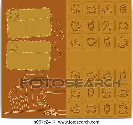 brochure design with dessert and café View Large Photo Image Stock Photo - brochure design with dessert and café. Fotosearch