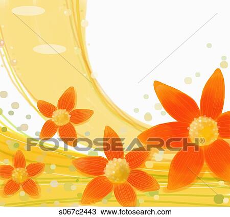brochure design with flower blossoms View Large Photo Image Stock Image - brochure design with flower blossoms. Fotosearch