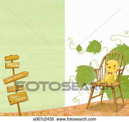 Stock Photography - brochure design with teddy bear. Fotosearch