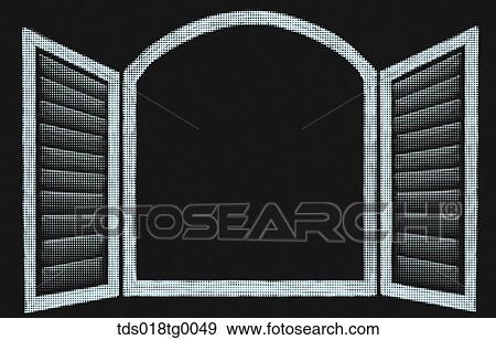 Stock Photo - chalk art window. Fotosearch